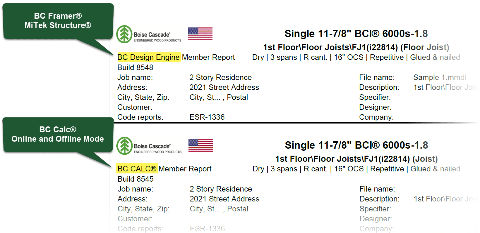Boise Member Reports BC Calc vs. BC Design Engine Boise EWP Support