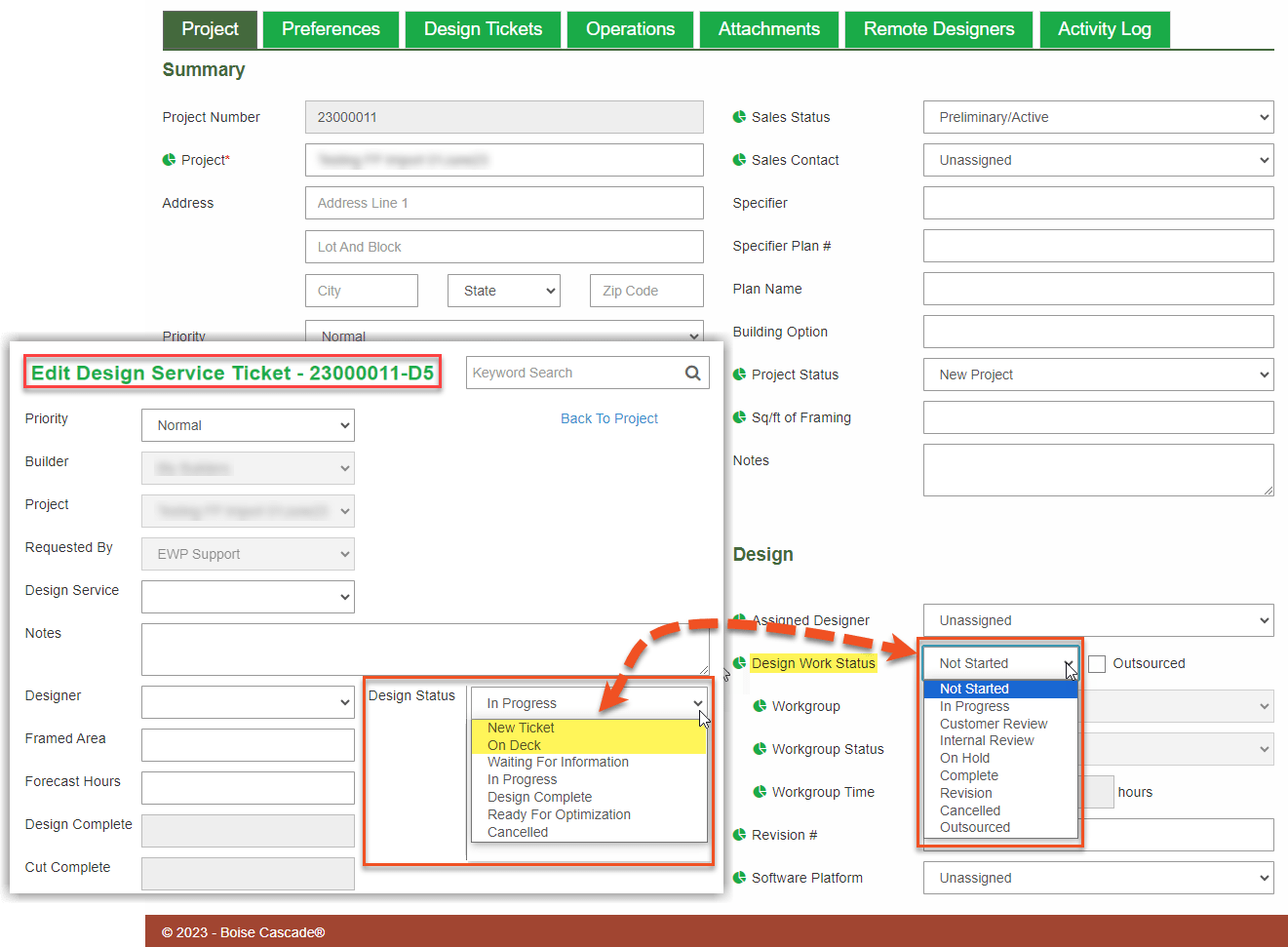 Project Information Enhancement August, 2023 Boise EWP Support