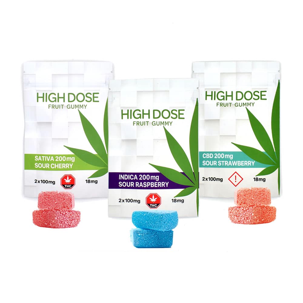 High Dose Cannabis Fruit Gummies (200mg THC/CBD) BC Bud Supply
