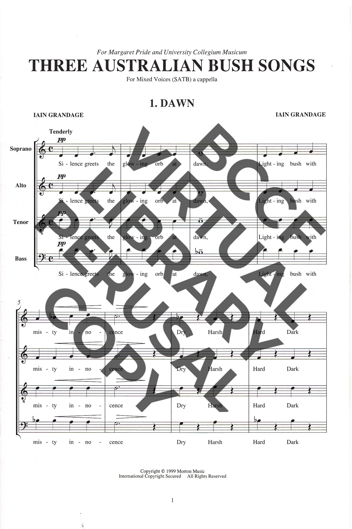 Three Australian Bush Songs BC Choral Federation