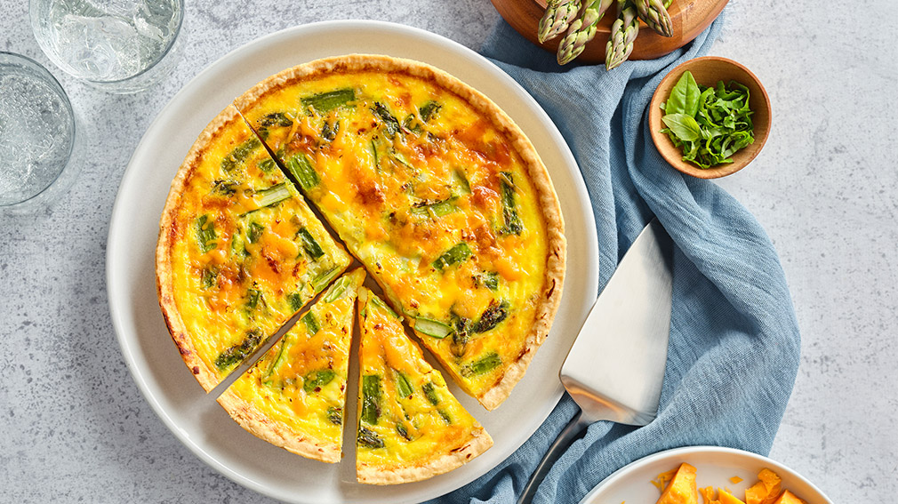 Asparagus & Cheddar Quiche BC Dairy