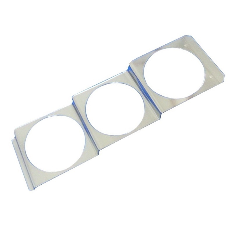 SINGLE DIN POCKET 2" TRIPLE GAUGE HOLDER CHROME BC Direct