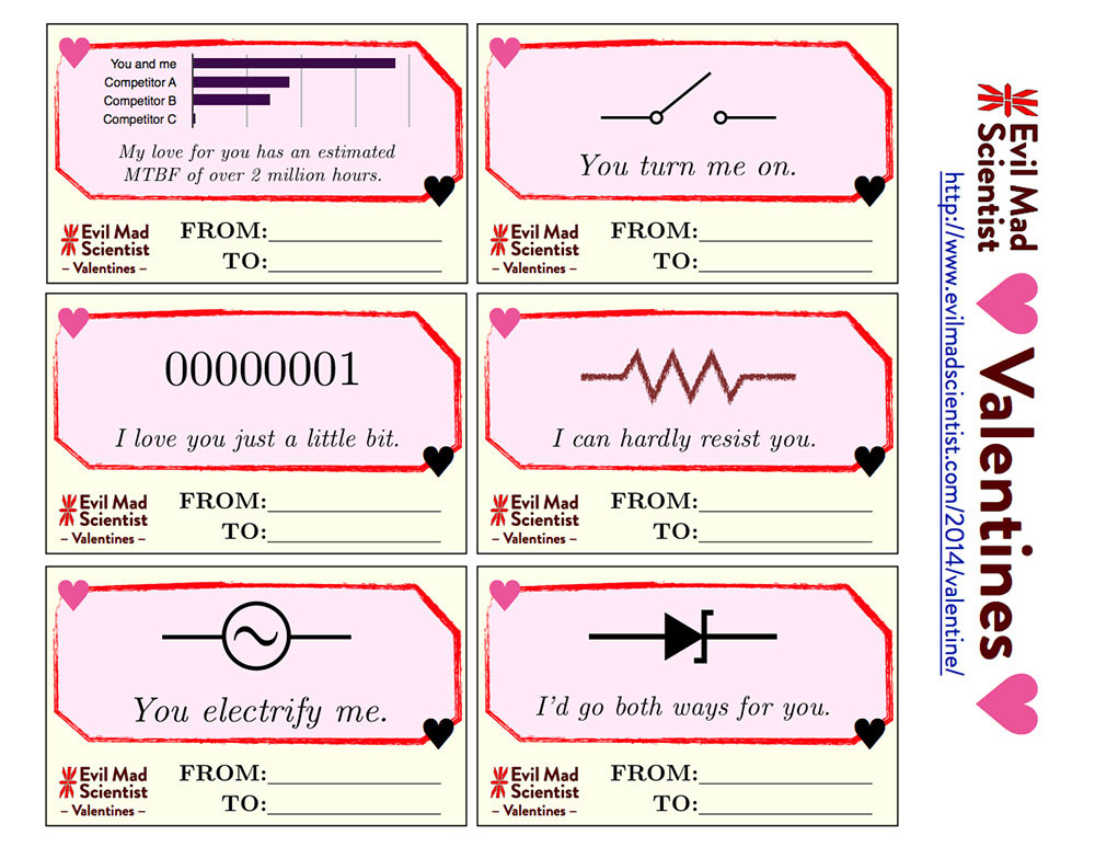 Evil Mad Scientist Valentines 2015 edition Evil Mad Scientist