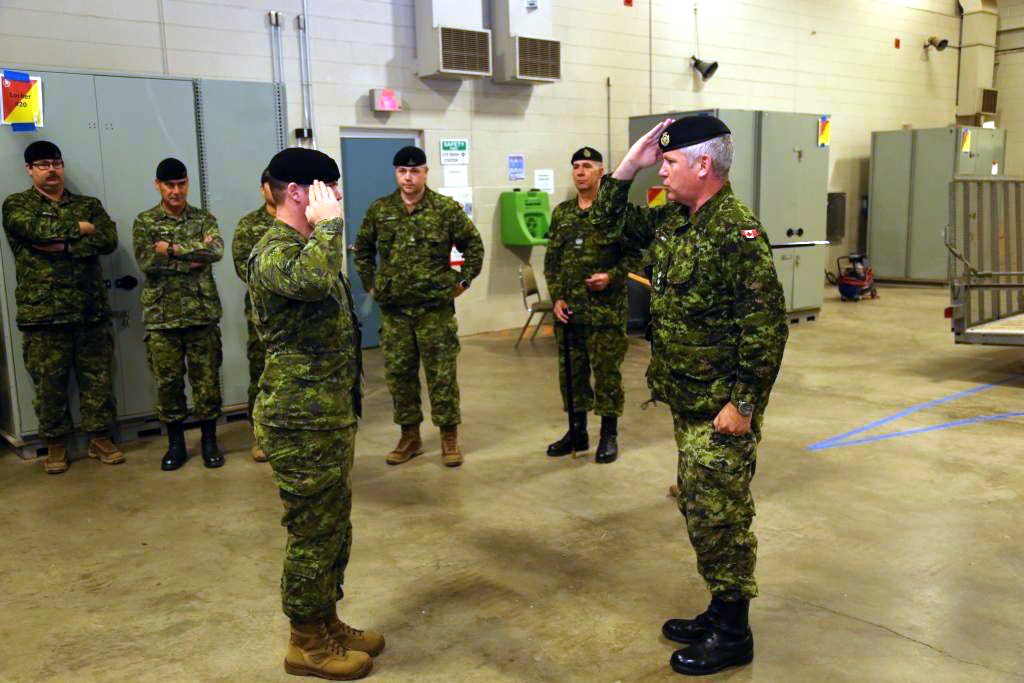 BCD Promoted at CFB Gagetown by Commandant of Armoured Corps BCD