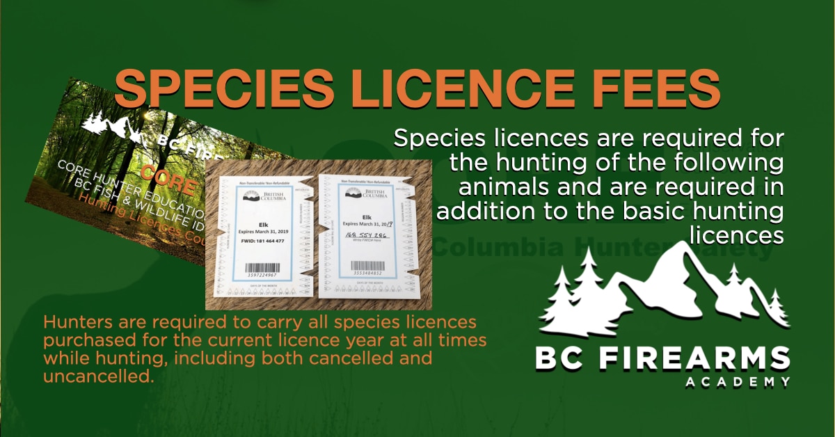 HUNTING LICENCE FEES BC Firearms Academy