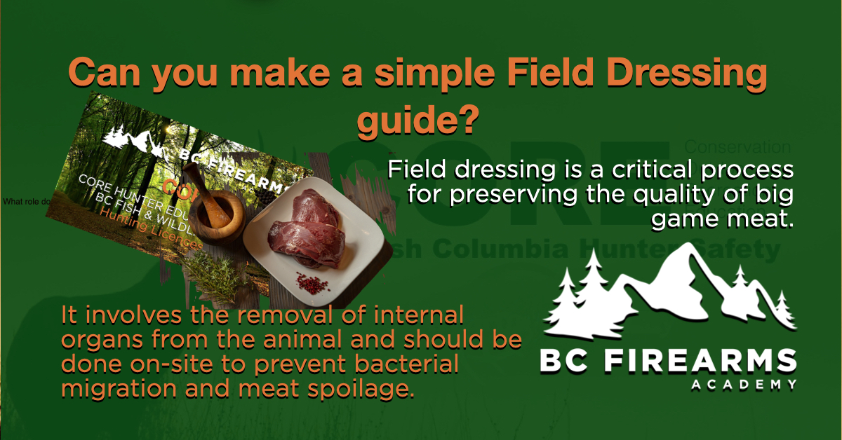 Can you make a simple Field Dressing guide? BC Firearms Academy