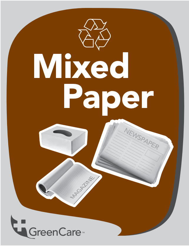 Sort It Right Mixed Paper Green Care