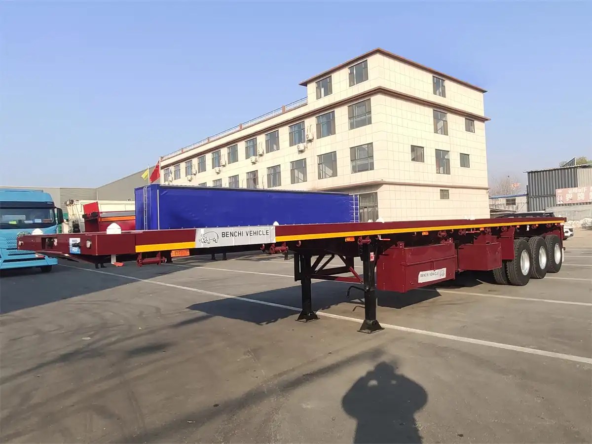 40ft Flatbed Semi Trailer Latest Container Trailer Prices in 2024