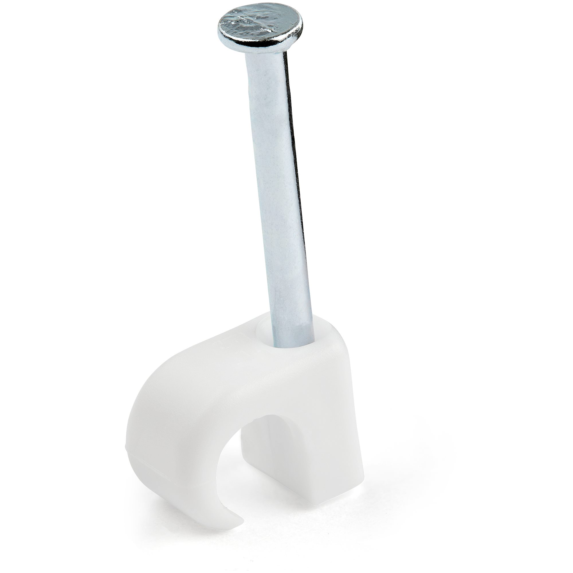 100 Pack Medium Cable Clips with Nail Reusable Nailin Clamps