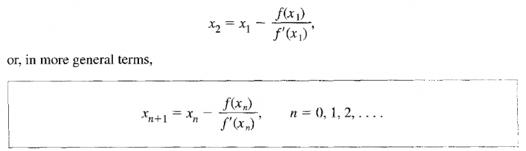 Newton's Method Solution of Equations BcisNotes
