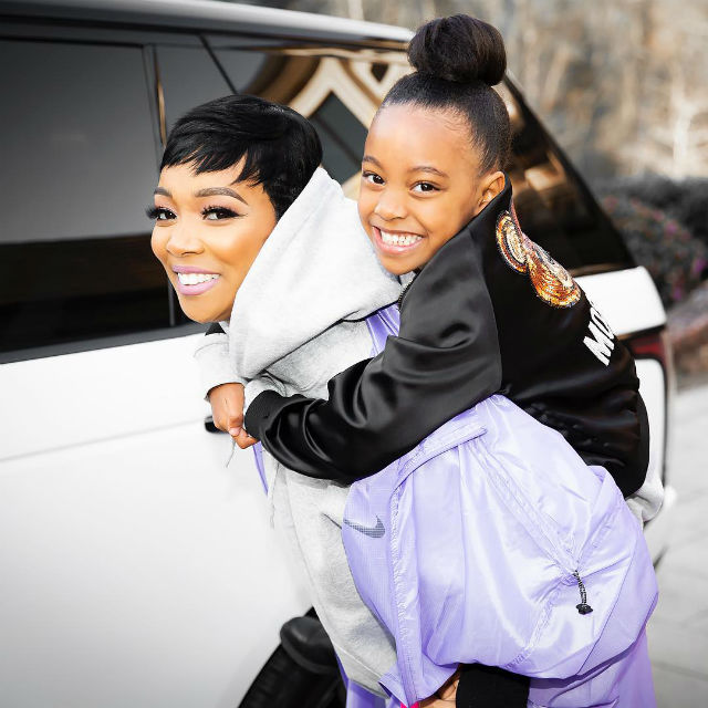 MONICA BROWN AND HER 'REASON' POSE IT UP FOR THE CAMERA