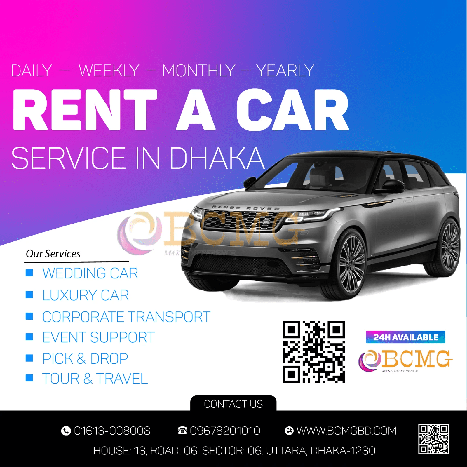 Uttara's Best Car Rental Service BCMGBD