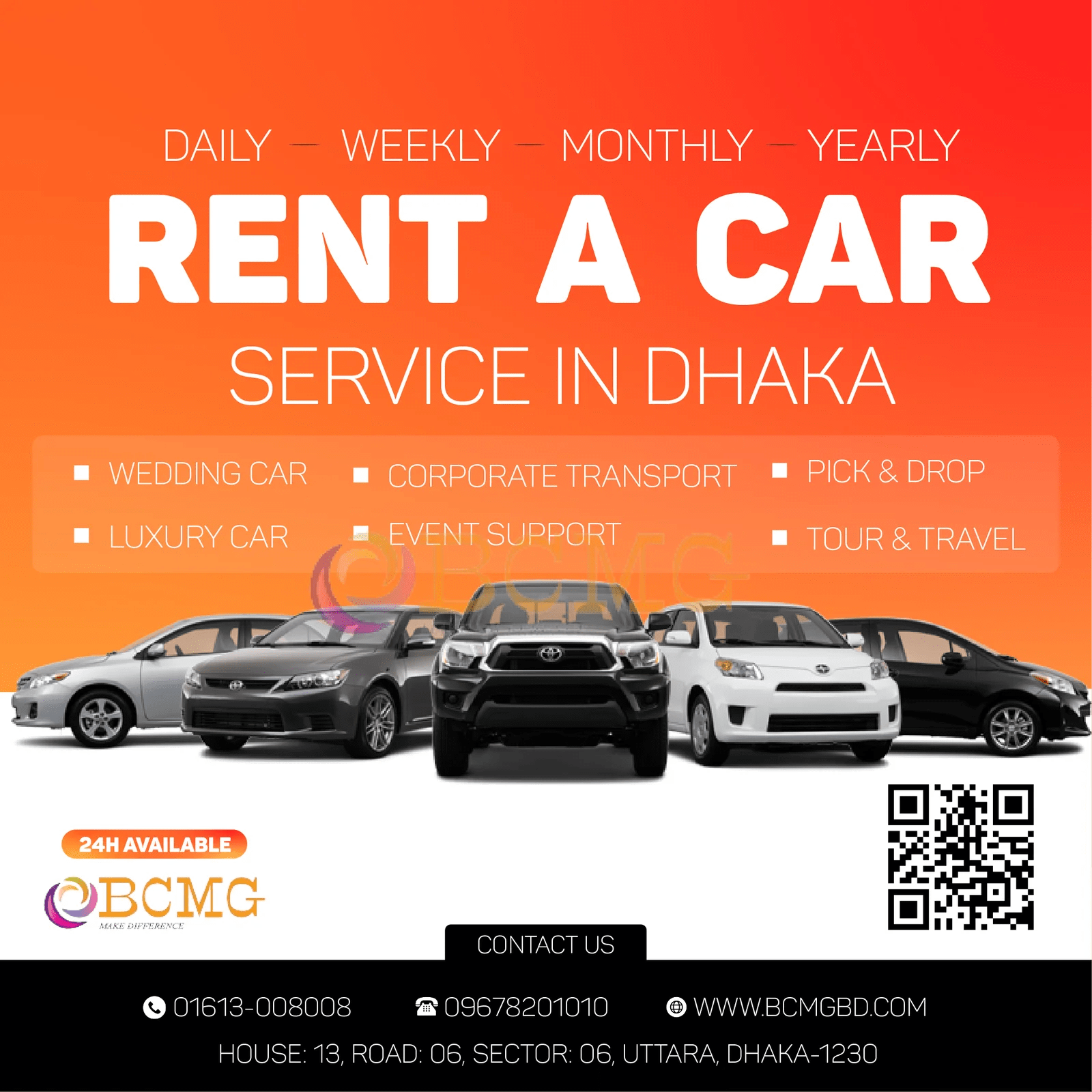Dhaka's Best Car Rental Service BCMGBD