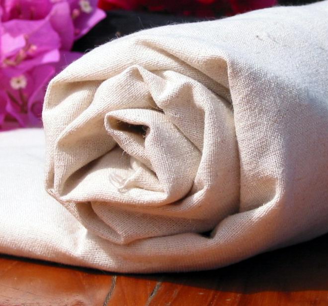 Thai Craft Warehouse THAI Natural HEMP FABRIC 035 Tight Weave Cream