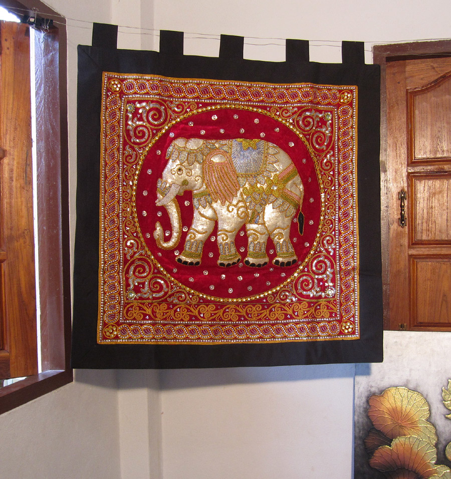 Thai Craft Warehouse Large Elephant Wall Hanging Handmade by Northern