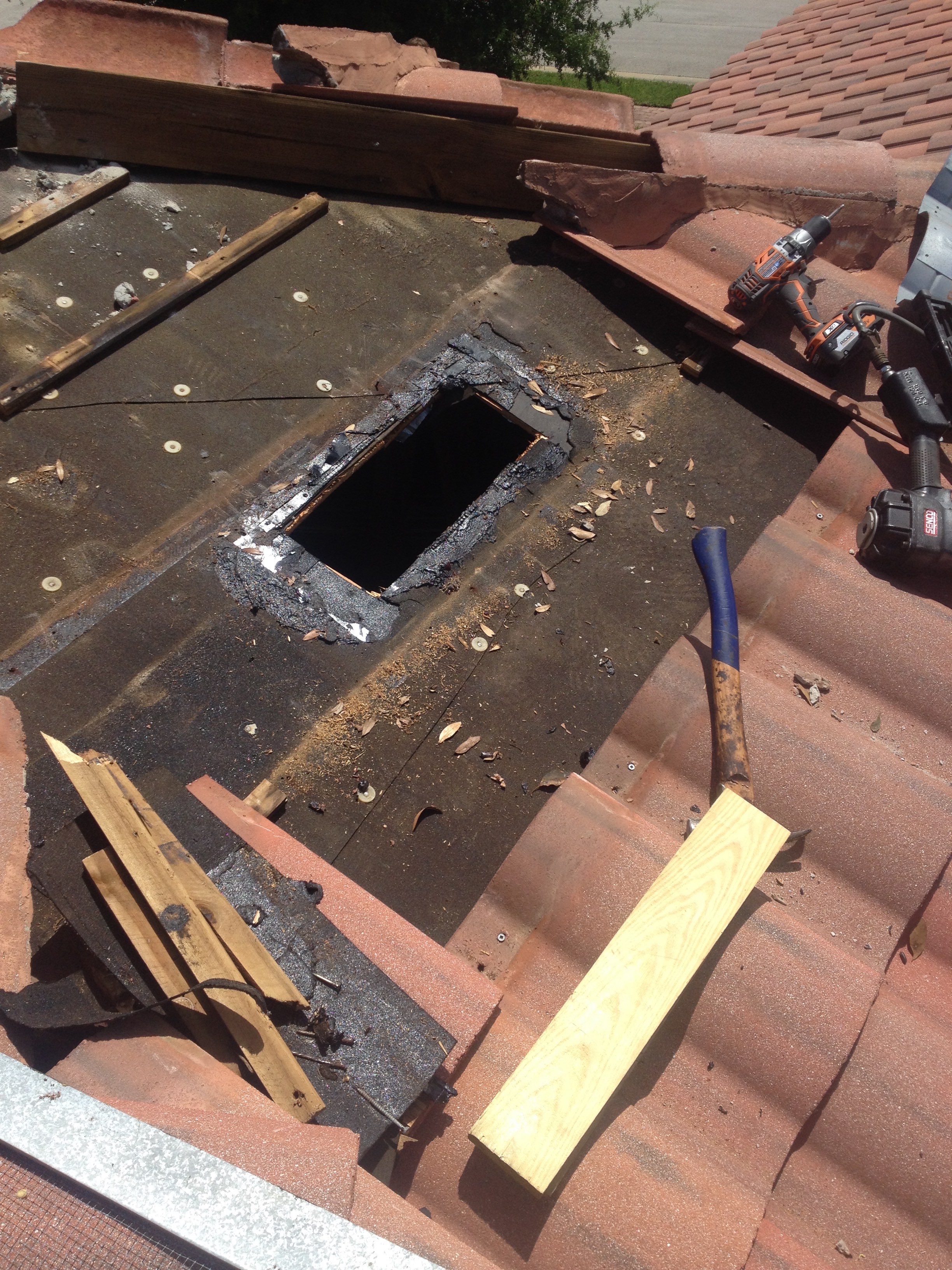 Leaking Tile Vent Repaired