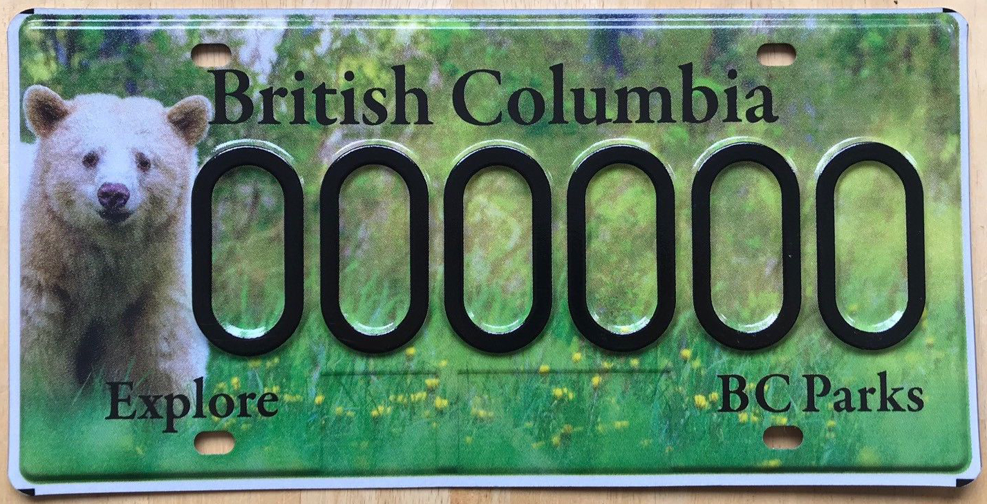 British Columbia Parks License Plates Gallery