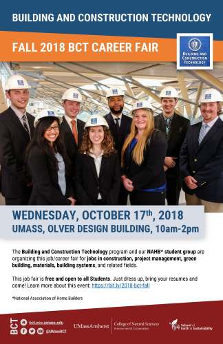 Fall 2018 Career Fair Building And Construction Technology School Of Earth And Sustainability Umass Amherst