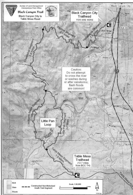 Rock Springs Spur Trail Black Canyon City AZ River Access