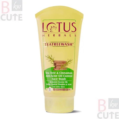 Lotus Herbals Tea Tree & Cinnamon AntiAcne Face Wash Bcutekw