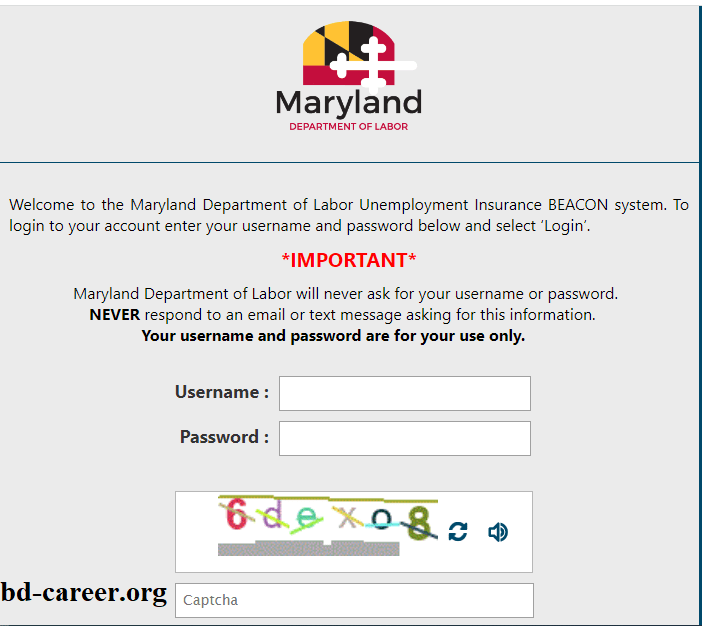 Maryland unemployment login beacon.labor.maryland.gov
