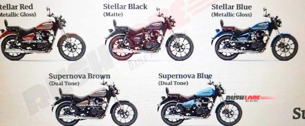 Royal Enfield Meteor 350 Colours And Variants Leaked BikeDekho