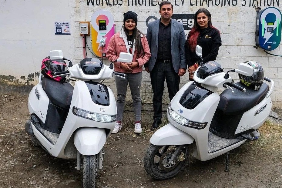 TVS iQube Electric Reaches The World’s Highest EV Charging Station