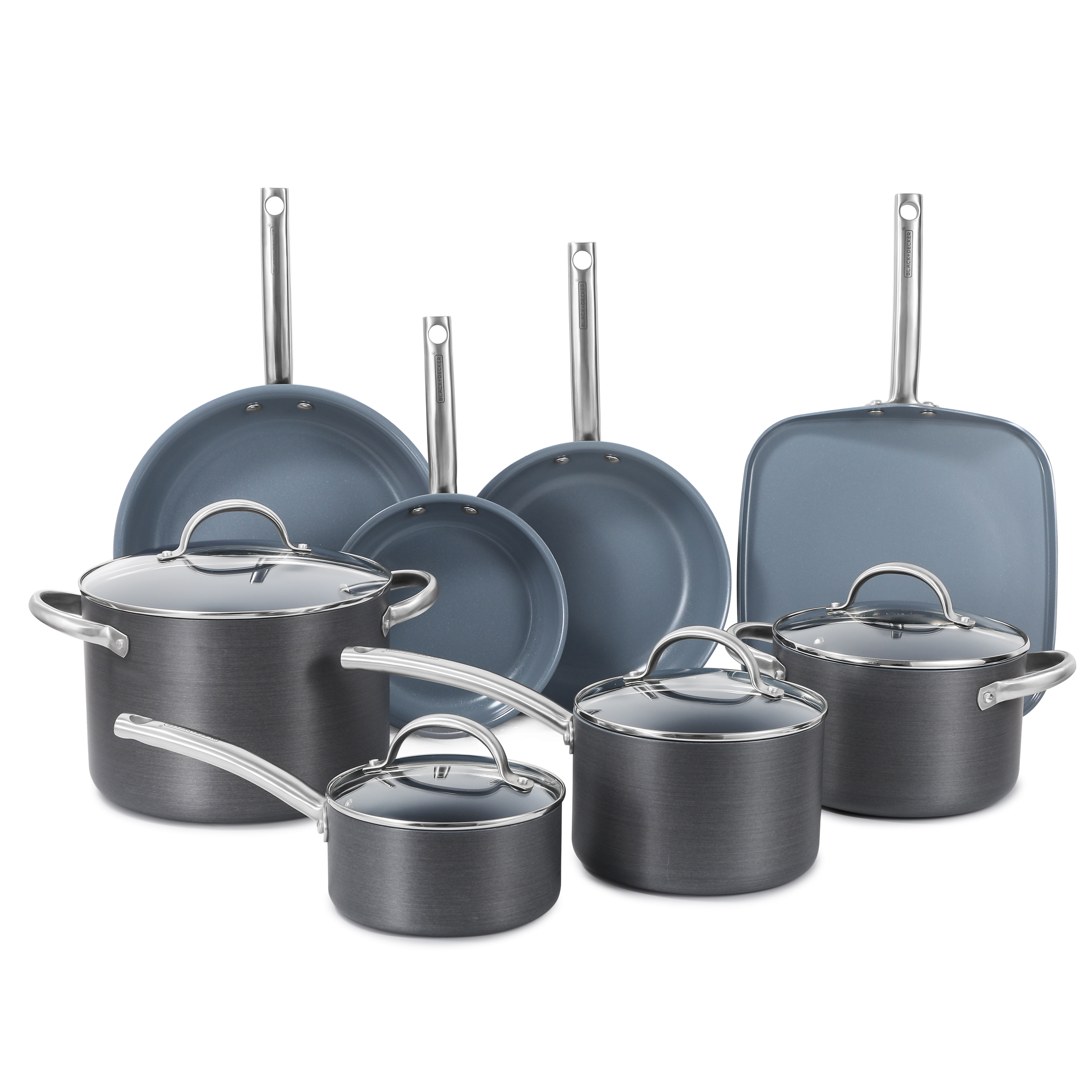 BDK100B 12Piece Ceramic NonStick Cookware Set Product Information