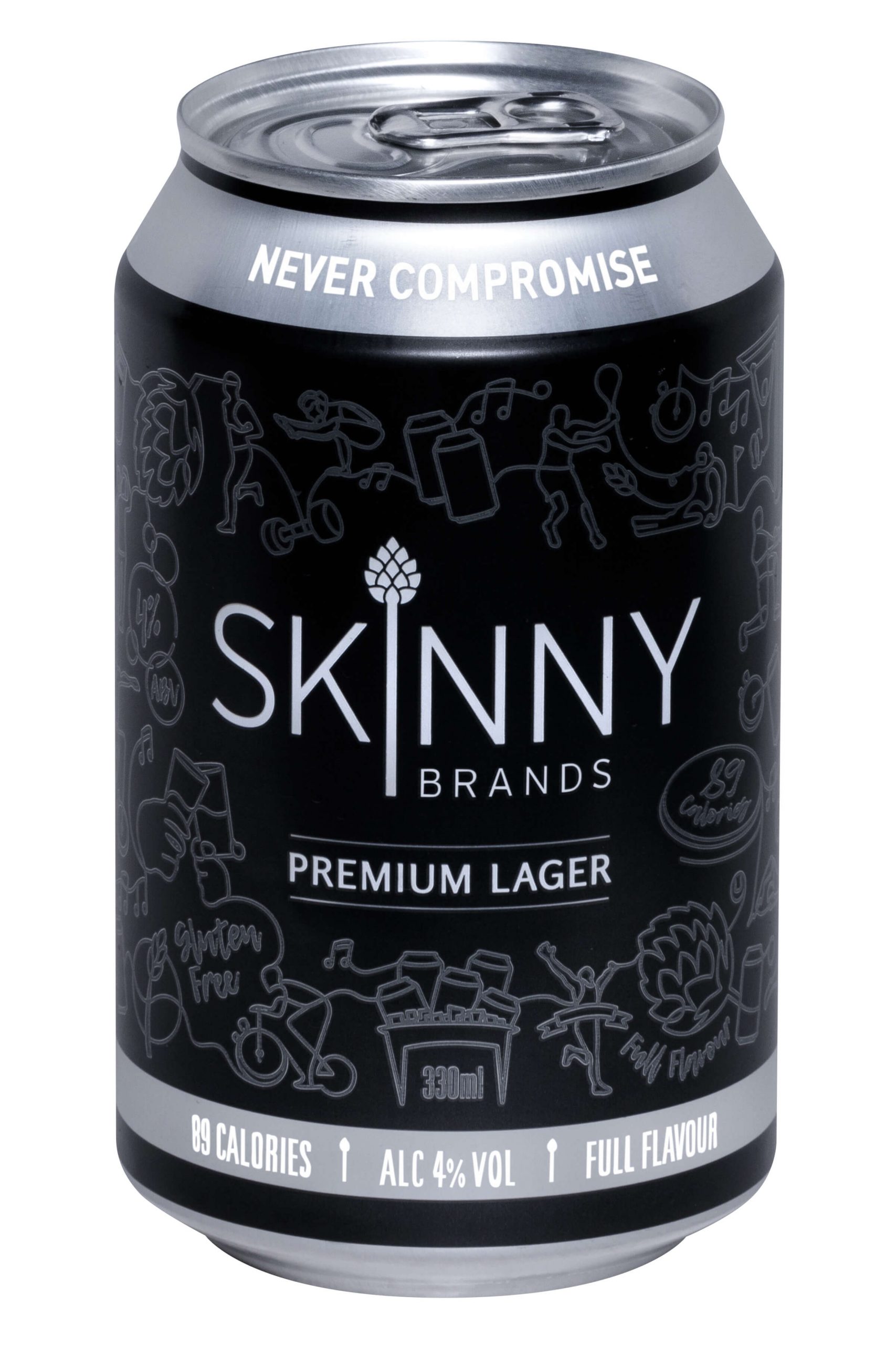 Skinny Beer Premium Lager 330ML Cans BDA Spirits