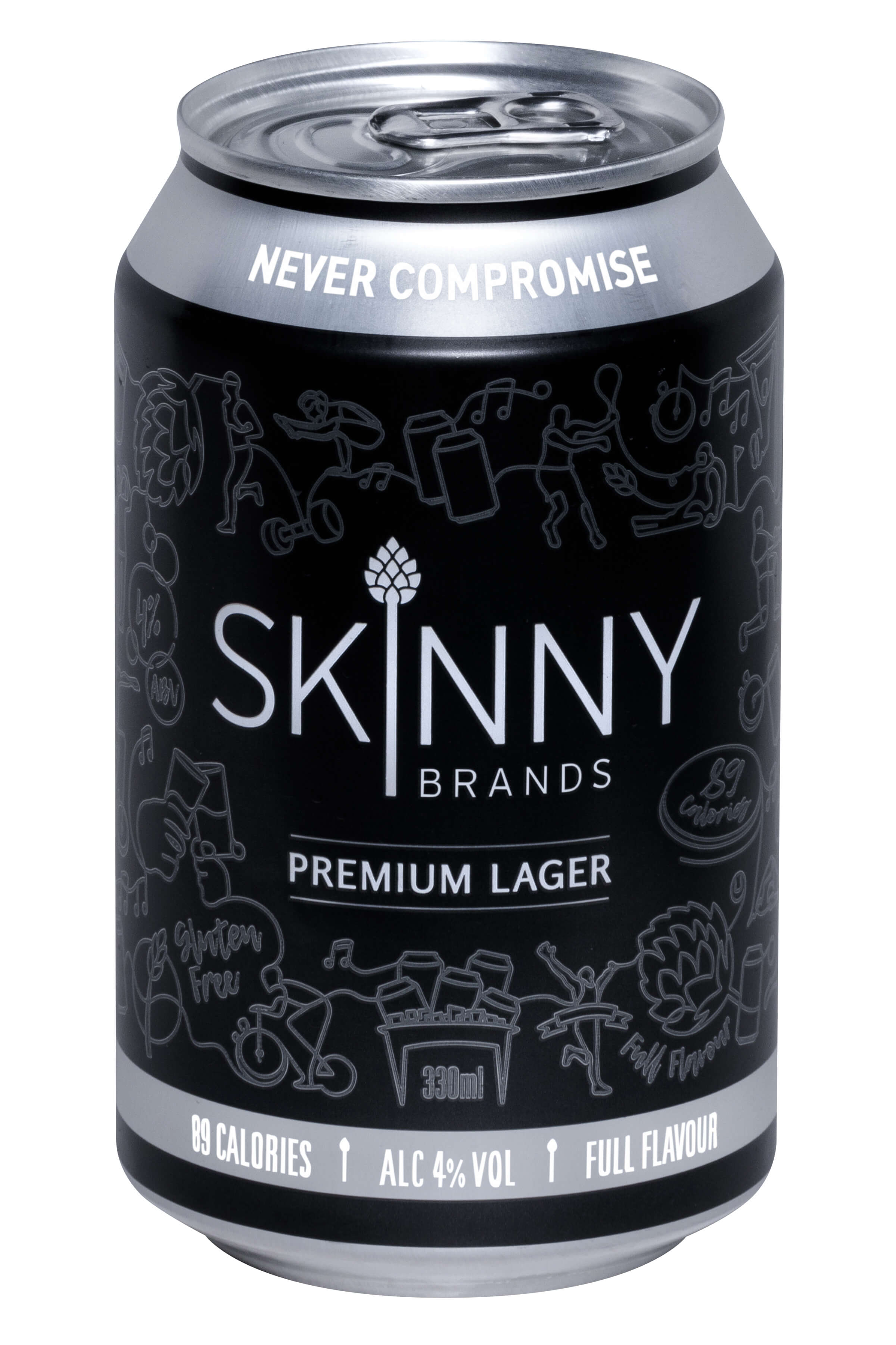 Skinny Beer Premium Lager 330ML Cans BDA Spirits