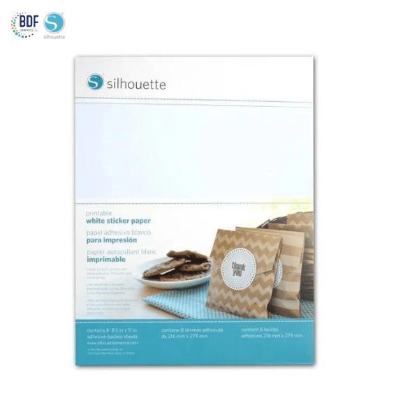 Silhouette Printable Sticker Paper(CLear/White) - BDF Graphics