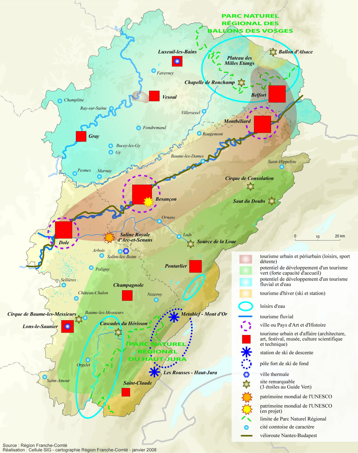 Les Défis De Voyager En Franche-Comté franche comté carte touristique • Voyages Cartes