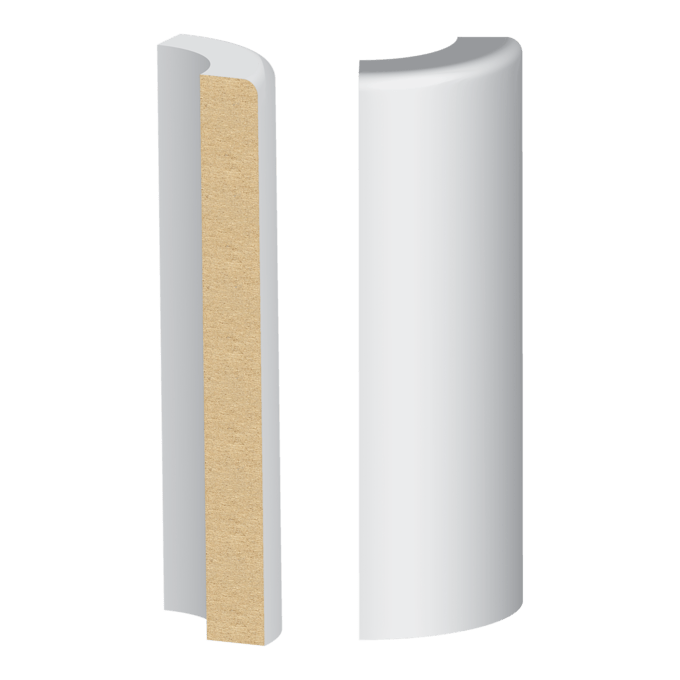 387MUL4W Rounded Corner Block Baseboards & More