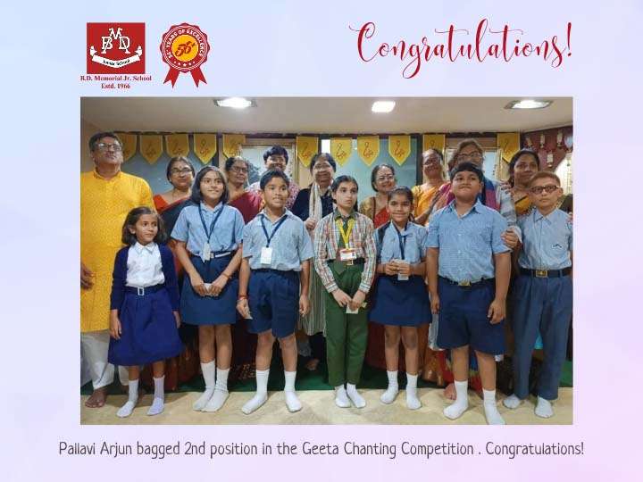 Geeta Chanting Competition 30th January 2023 B.D. Memorial Jr. School