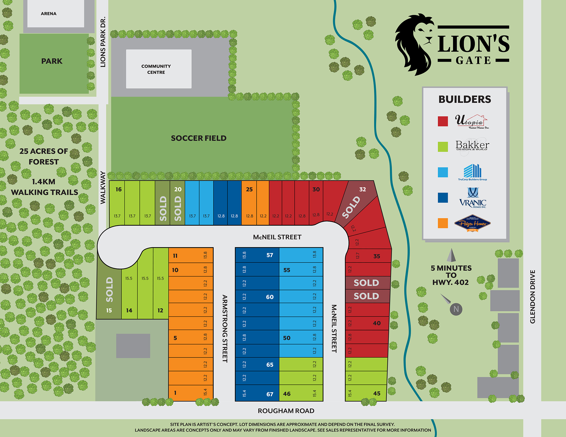 Lion’s Gate Mount Brydges BDM Developments