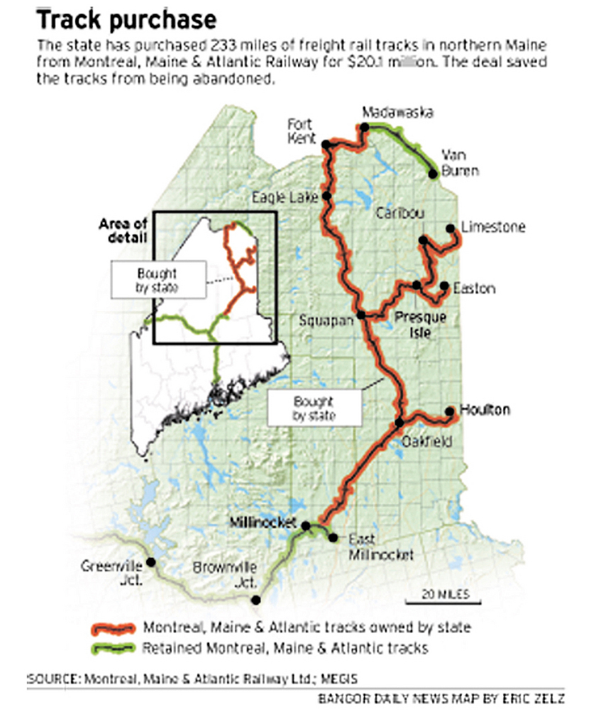 State buys northern Maine rail line for 20.1 million — Aroostook