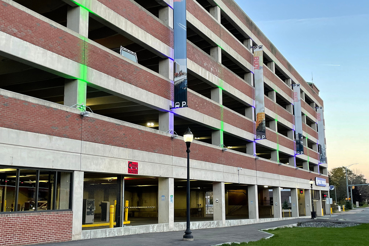 Downtown Bangor parking garage has a glowup