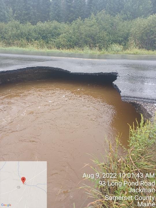 Traffic is being detoured 143 miles after heavy rainfall washes out Jackman road Piscataquis