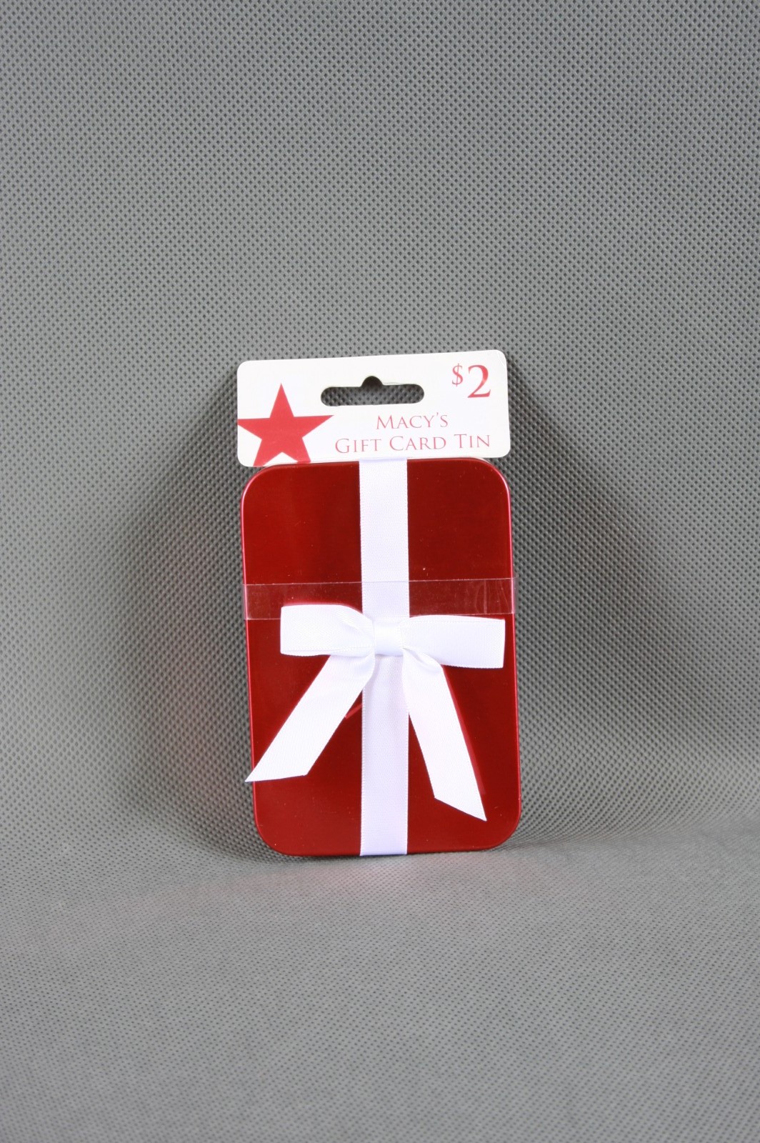 Macy's Give A Gift By Seastone Gift Card Tin Box Red 4.25"x 3" x 3/4