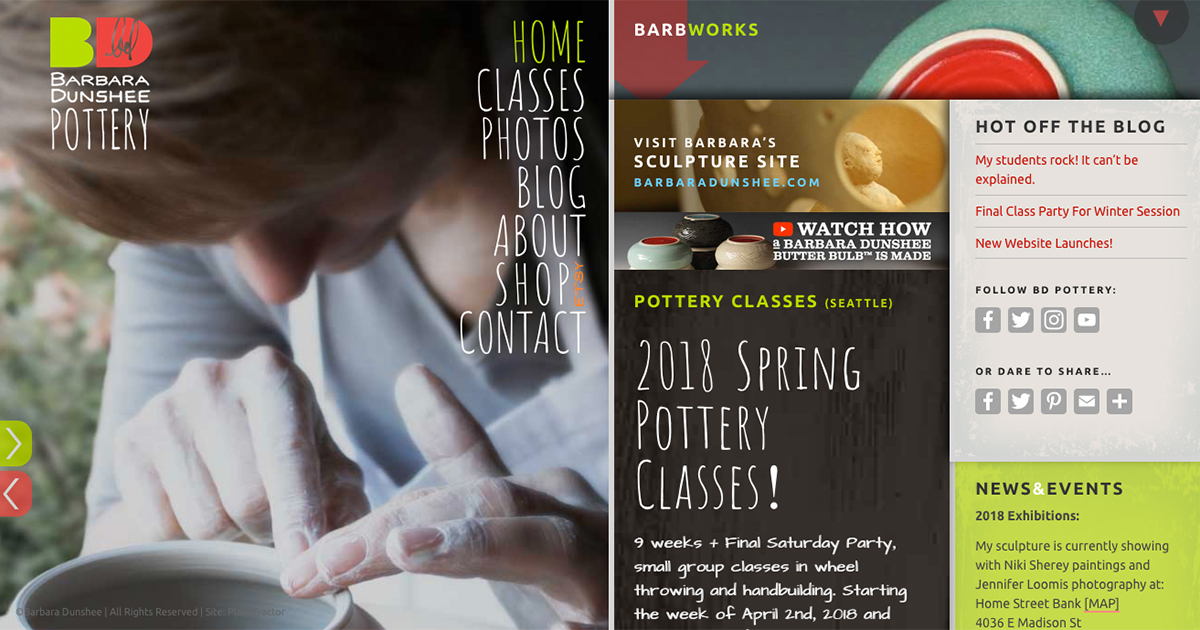 Home Seattle Pottery Classes & Handmade Ceramics Barbara Dunshee