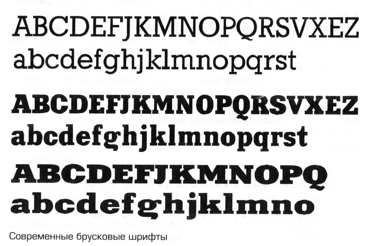 Брусковые шрифты кириллица