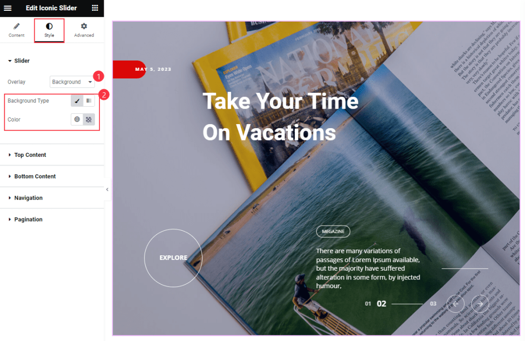 How to use Iconic Slider Widget by Ultimate Post Kit