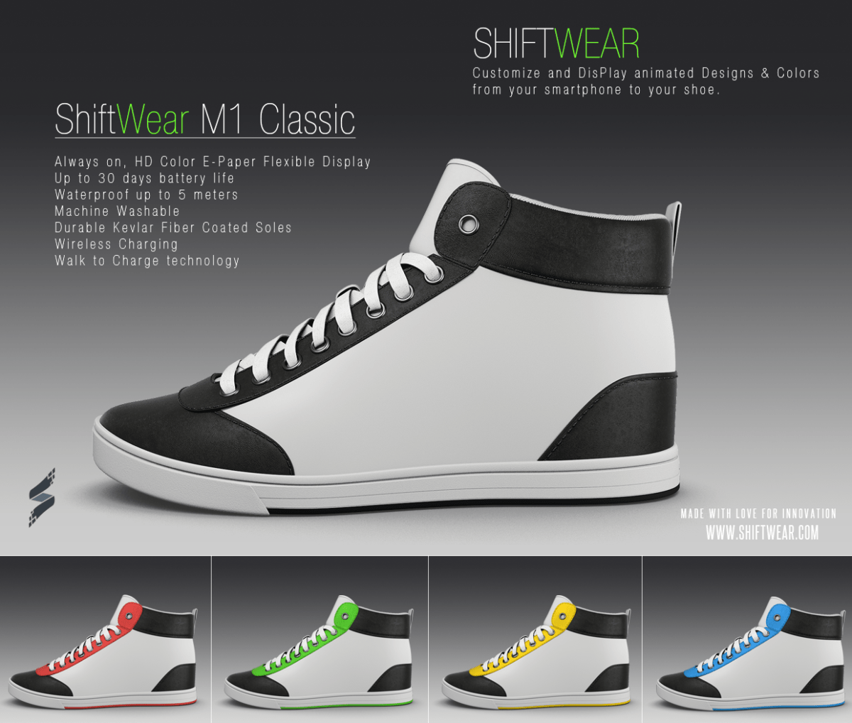 ShiftWear Wearing your sneakers every day different! Besparkling