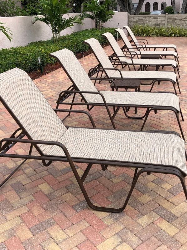 Bali 151.SL Sled Base Chaise Lounge w/ Arms Beach & Patio