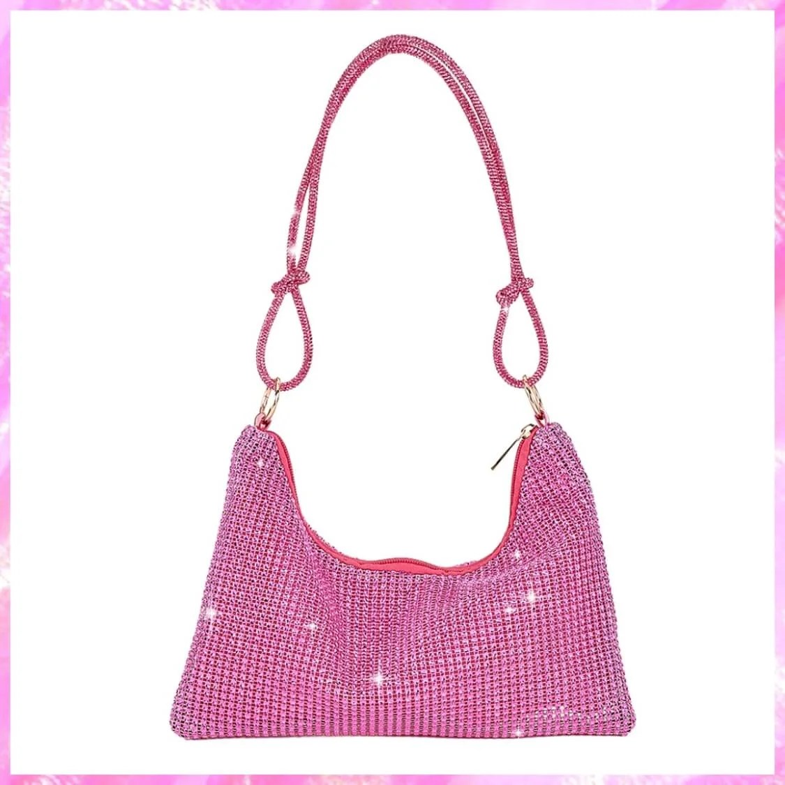 Bling Rhinestone Purse In Pink ©Beach Bikini