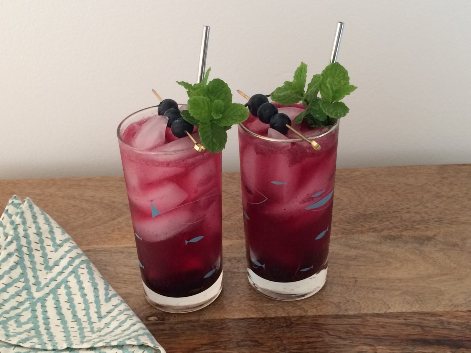 Spiked Blueberry Soda