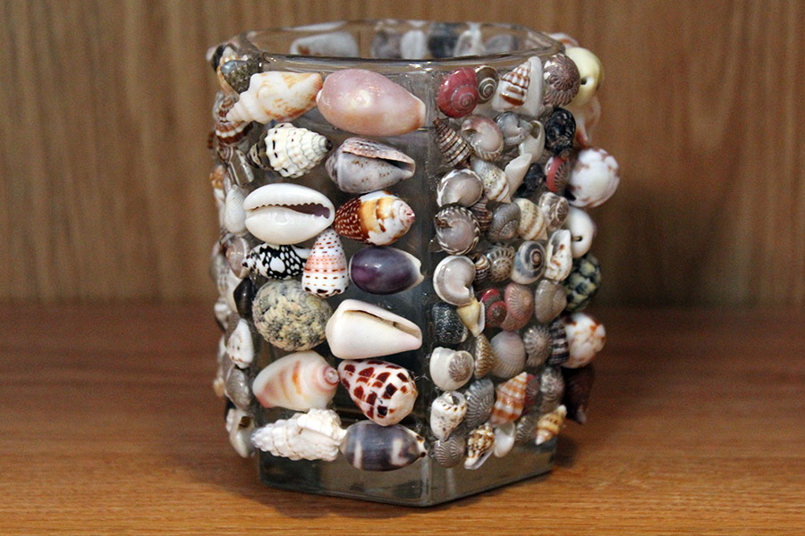 Shell Votive Candle Sea Treasure by Patrice