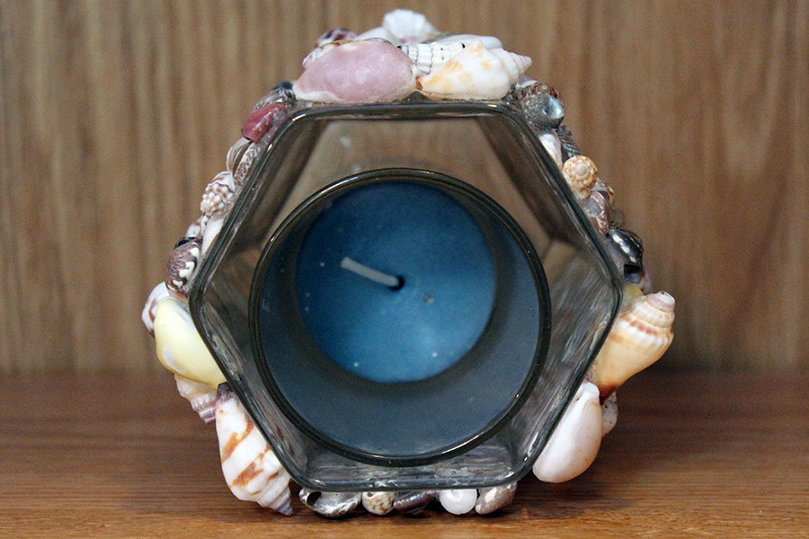 Shell Votive Candle Sea Treasure by Patrice