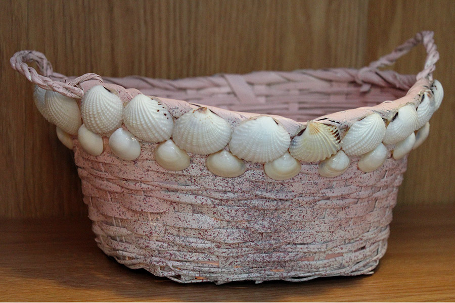 Seashell Basket Sea Treasure by Patrice