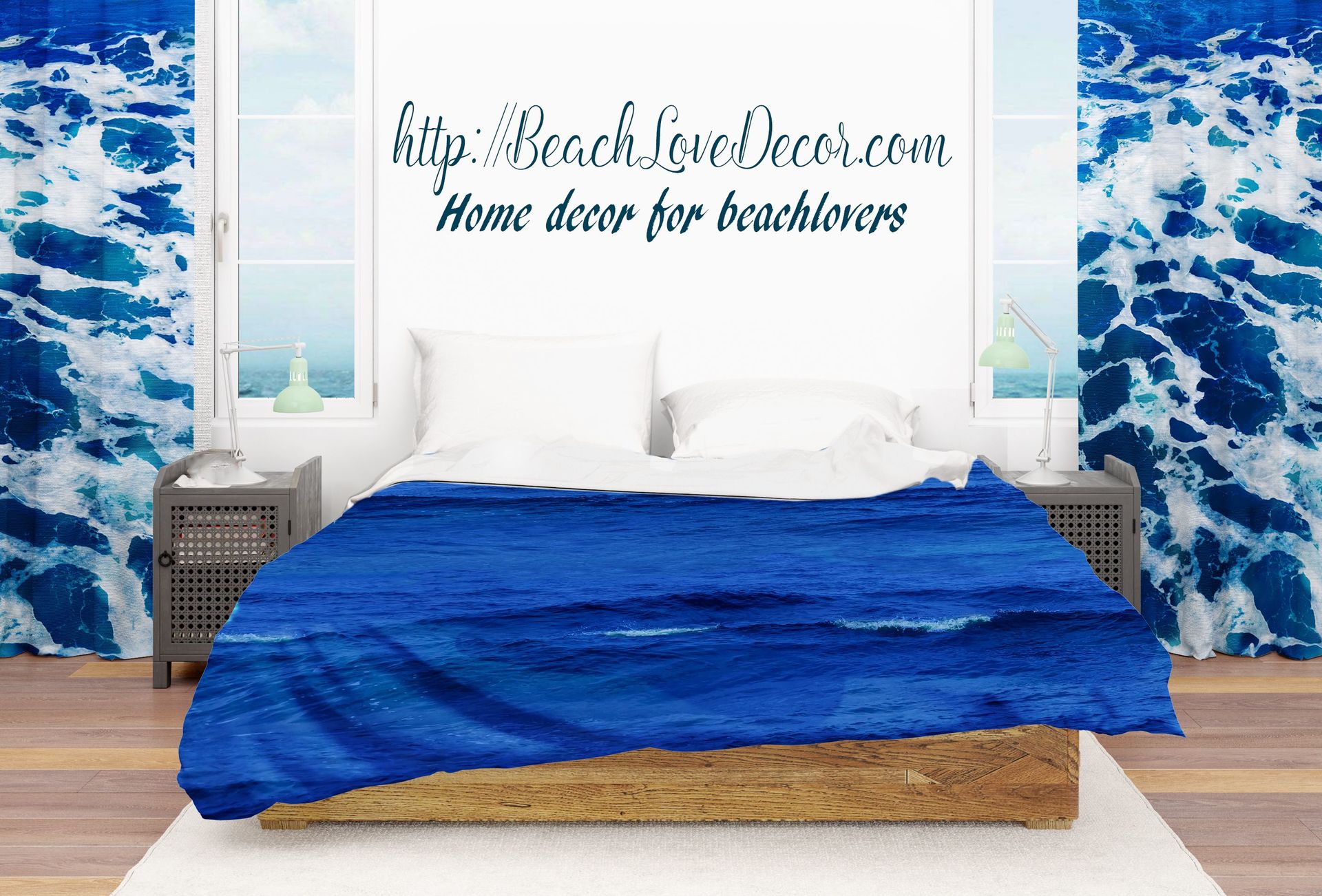 Deep blue ocean water Duvet Cover